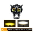 thumbnail image 4 of Luces antiniebla LED para motocicleta 90 W ámbar y blanco proyector auxiliar estilo búho, 4 of 5