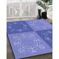 thumbnail image 3 of Ahgly Company Machine Washable Indoor Rectangle Transitional Sky Blue Area Rugs, 7' x 10', 3 of 7