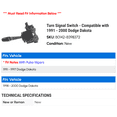 thumbnail image 2 of Turn Signal Switch - Compatible with 1991 - 2000 Dodge Dakota 1992 1993 1994 1995 1996 1997 1998 1999, 2 of 2