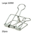 thumbnail image 2 of tredstone 20 Pieces Metal Paper Clip Electroplated Solid Color Replacement Home School Examination Papers Clips Accessories Silver 32mm, 2 of 9