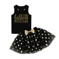 thumbnail image 4 of MSemis Baby Girls First Birthday Party Outfits Sleeveless Top with Shiny Polka Dots Tutu Skirt, 4 of 6