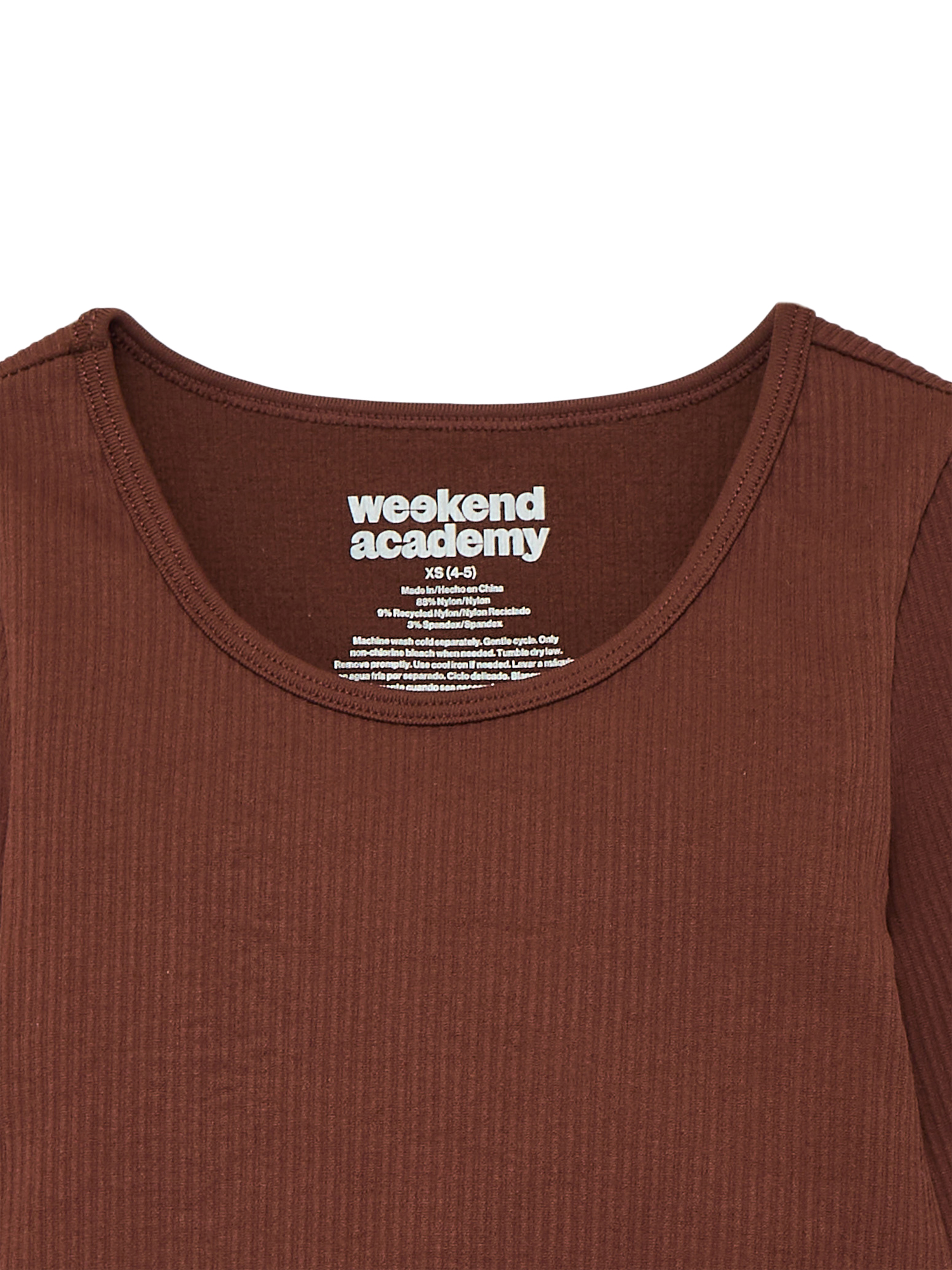 Weekend Academy Girls Seamless Top with Long Sleeves, Sizes 4-18