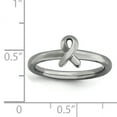 thumbnail image 4 of Sterling Silver Black-Plated Awareness Ribbon Ring, 4 of 4