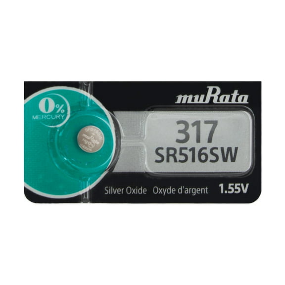Murata 317 Free Silver Oxide Watch Battery (1 Battery)