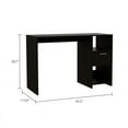 thumbnail image 5 of Tuhome Black Modern Engineered Wood Storm Computer Desk, 5 of 11