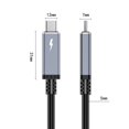 thumbnail image 3 of TREBLEET Cable USB4 de 15 pies (4,5 m) compatible con cable Thunderbolt 3 Tamaño súper largo 100W 20Gbps Cable USB4 compatible con dispositivos adaptadores de concentrador Thunderbolt 3 (USB C) 20V/5A, 3 of 4