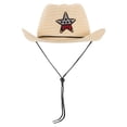 thumbnail image 1 of Sombrero de vaquero para niños, ideal para acampar al aire libre y picnics, transpirable, de verano, para niños y niñas., 1 of 6