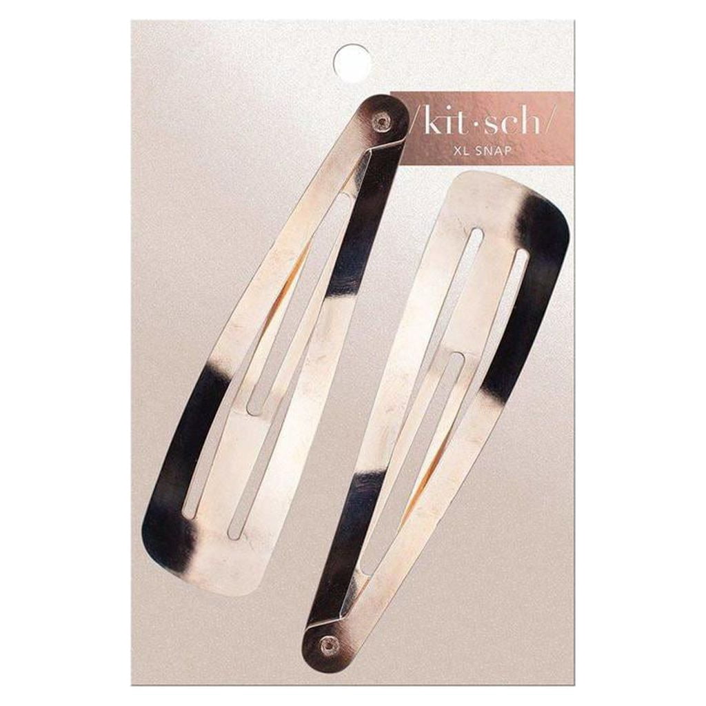 Kitsch XL Snap Hair Clips Barrettes for Women, 2 Pack, Rose Gold