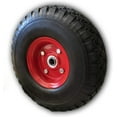 thumbnail image 2 of Flat-Free Tires 10" Durable Wagon Dolly Cart Wheels (Black Red) 2pc Set, 2 of 3