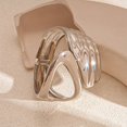 thumbnail image 3 of DESIGNICE Gold Bangles for Women Unique Twisted Design Bangle Bracelets Open-Close Silver Bangle Bracelets for Women Silver1, 3 of 7