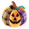 thumbnail image 5 of Plush Pumpkin Decoration - Halloween, Harvest Centerpiece - 6" Jack O Lantern, 5 of 6