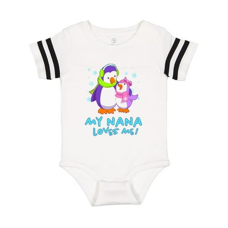 

Inktastic My Nana Loves Me! Cute Penguins Gift Baby Girl Bodysuit