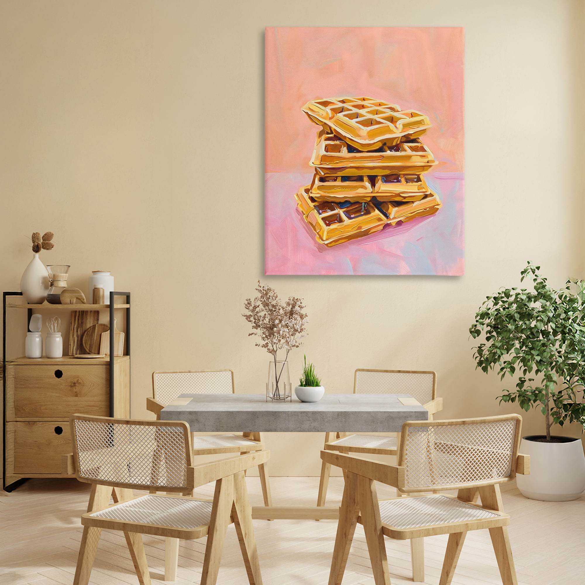 Stupell Industries Stack of Fluffy Waffles Canvas Wall Art, design by The Prints Vibe