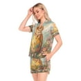 thumbnail image 2 of Women Silk Pajama Sets Causal Outings Fashion Whiskered Wonder in Bloom Pattern Home, 2 of 7
