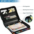 thumbnail image 3 of FORMRS Zipper Binder with Shoulder Strap 1.5-inch Ring 500 Sheet Capacity File Bag, Art Plants, 3 of 5