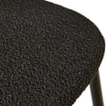 thumbnail image 5 of Set of 4 Black Rattan Chairs with Boucle Upholstery / Comfortable Seating for Various Living Spaces, 5 of 6