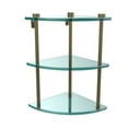 thumbnail image 2 of Allied Brass NS-6-BBR Three Tier Corner Glass Shelf, Brushed Bronze, 2 of 7