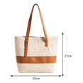 thumbnail image 4 of Bolsas de playa Moda hecha a mano para mujer Bolsa tejido Casual Casual Tote Monederos (Beige) Tmvgtek Para Estrenar, 4 of 9