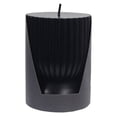 thumbnail image 2 of Better Homes & Gardens Unscented Ribbed Pillar Candle, 3x4 Inches, Black, 2 of 5