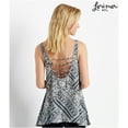 thumbnail image 2 of Aeropostale Womens Diagonal Jacquard Strappy Tank Top, Black, Juniors, Medium, 2 of 3
