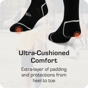 Athletics Works Soccer Socks, Black Unisex Small Youth 10-4.5, 2 pack