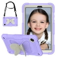 thumbnail image 2 of for Samsung Galaxy Tab A8 10.5 2022 SM-X200 / SM-X205 Case for Kids, with Butterfly Wings Kickstand Shoulder Strap Heavy Duty Rugged 2 In 1 Silicone PC Cover, Purple+Beige, 2 of 6