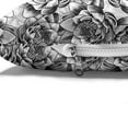 thumbnail image 4 of Floral Pet Bed, Monochrome Composition of Water Lilies Design Sketch Style Arrangement, Chew Resistant Pad for Dogs and Cats Cushion with Removable Cover, 24" x 39", Black and White, by Ambesonne, 4 of 4