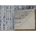 thumbnail image 3 of HomeRoots 513454 10 x 14 ft. Blue & Ivory Abstract Power Loom Stain Resistant Rectangle Area Rug, 3 of 5
