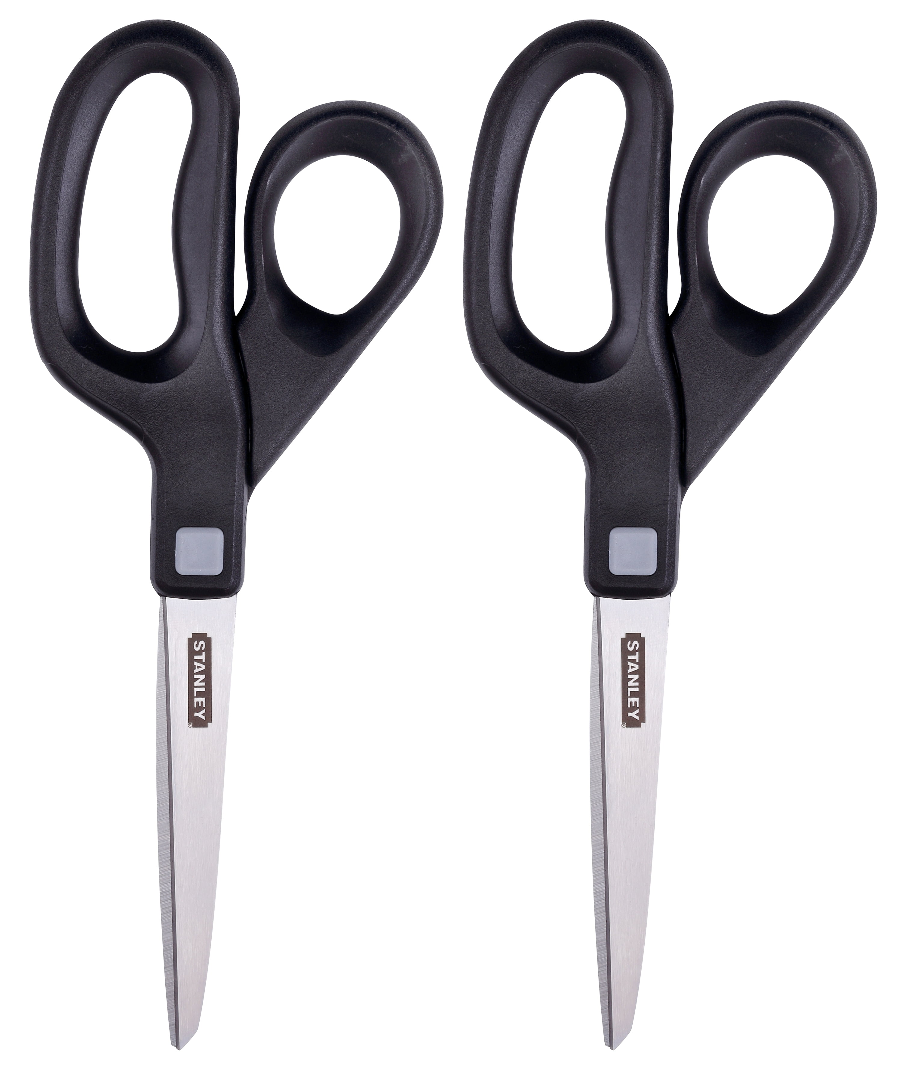 Stanley 8 Inch All-Purpose Scissor, 2 Pack, Black (SCI8ST-2PK)