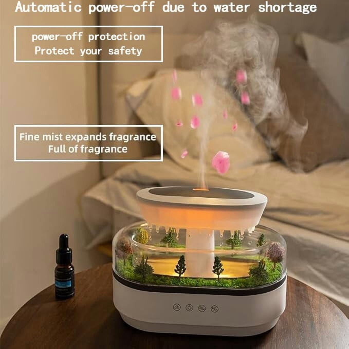 RAPOBRIX Micro Landscape Raindrop Humidifier - Essential Oil Aroma Diffuser with Remote