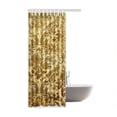 thumbnail image 2 of WOPOP Gold Waterproof Polyester Bathroom Shower Curtain 48x72 Inches, 2 of 2