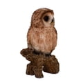 thumbnail image 2 of Garden Decor Animal Statue Small Tawny Owl On Stump, 2 of 5
