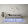 thumbnail image 3 of Ahgly Company Machine Washable Indoor Square Persian Blue Traditional Area Rugs, 8' Square, 3 of 4