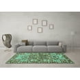 thumbnail image 3 of Ahgly Company Indoor Rectangle Persian Turquoise Blue Traditional Area Rugs, 2' x 3', 3 of 4