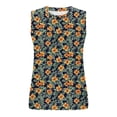 thumbnail image 3 of Fmbrln Tank Tops for Women Summer Sleeveless Crew Neck Hollow Out Tops Casual Loose Fit Floral Print Beach Vacation Tees Blouses, 3 of 6