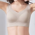 thumbnail image 4 of Bosfbaoi Women's Seamless Wireless Wide Strap Bra, Deep V Full Coverage Support Bralette, Comfy Everyday Wear for Large Bust, 4 of 6