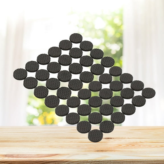 Masteelf 36pcs 2.5cm Round Black Non Slip Self Adhesive Table Mat Pads for Furniture Feet Protection