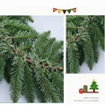 thumbnail image 5 of Sruoe 16In Christmas Wreath Lush Norfolk Pine Christmas Garland Wreath, Thickened Anti‑Fade Artificial Green Garland for Covered Porch Indoor Outdoor Xmas Decorations, 5 of 9