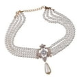 thumbnail image 1 of STARTIST Luxury Pearl Necklace Multi Strand 4 Layer Pearl Beads Cluster Collar Bib Choker, 1 of 7