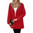 thumbnail image 2 of Women'S Reversible Hooded Casual Coat Full Zip Up Windbreaker Two - Sided Jacket Red L, 2 of 10