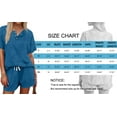 thumbnail image 6 of MOSHU Womens Pajamas Sets Button Down Tops and Drawstring Shorts With Pockets Two Piece Lounge Sets Oufits, 6 of 11