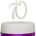 thumbnail image 1 of 70 Cake Topper for 70th Birthday or Anniversary Rhinestone Number Party Supplies Decoration (Silver), 1 of 5