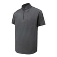 thumbnail image 2 of Mens Henley Shirts Short Sleeve Breathable Tops Zip Up Collared Summer Athletic Gym Outfits Lightweight Quick Dry Clothes M-5XL, 2 of 5