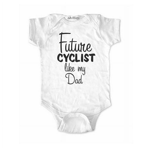 Future Cyclist like my Dad - wallsparks cute & funny Brand - baby one piece bodysuit - Great baby shower gift!