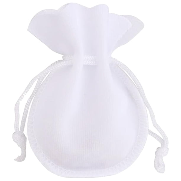 Bolsas Mini de Terciopelo VelvtyWhite 1Pza Blanco 7x9cm Terciopelo Bolsa en Forma de Calabaza.