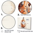 thumbnail image 3 of Designart "Rich Brown Cello Contour I" Music Wall Art Prints, 3 of 7