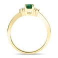thumbnail image 2 of SZUL Women's Oval Shaped Emerald and Diamond Half Moon Ring in 10K Yellow Gold, 2 of 5