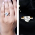 thumbnail image 4 of Rosec Jewels IGI Certified Lab Grown Diamond Heart Engagement Ring 5 Carat - E-VS1 Quality - Big Diamond Solitaire Ring for Women, 14K Yellow Gold, US 7.50, 4 of 9