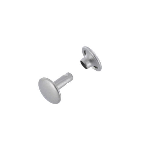 Double Cap Rivet, Nickel Matte, Solid Brass-LL (100 sets per bag), Multiple Sizes