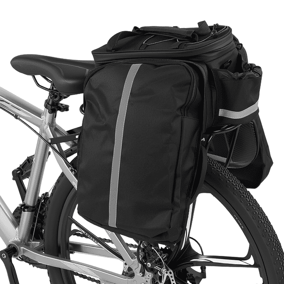 3-in-1 Bike Rack Bag Trunk Bag Waterproof Rear Seat Bag with 2 Side 31L Pannier Rear Seat Trunk BagHanging Bags Cycling Cargo Luggage Bag Pannier Shoulder Bag